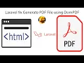 Laravel Generate PDF File using DomPDF