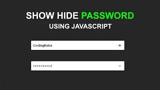 Show and Hide Password Javascript Show and Hide Password Toggle Using Javascript Show hide in js