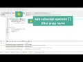 Error subscripted value is neither array nor pointer nor vector