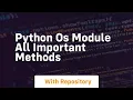 Python os module all important methods