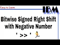 Bitwise Signed Right Shift with Negative Number in Java Class 12 Need of Shift Operator in coding