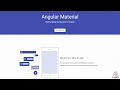 Learn Material Design in Angular Menus