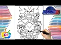 Sonic 3 coloring pages movie Sonic 3 movie trailer how to draw Sonic 3