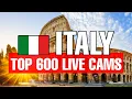 600 TOP LIVE CAMS from Italy with Dolce Vita relaxing Music and Map SkylineWebcams