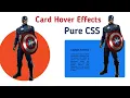 Pure CSS card hover effects