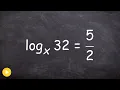 Solving a simple logarithm