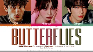 JVKE Butterflies Feat TAEHYUN TXT Kim Chaewon LE SSERAFIM Lyrics Color Coded Eng 