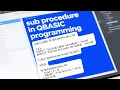 QBASIC Sub Procedure for SEE Complete Tutorial on SUB END SUB Easy QBASIC Learning p-8 1