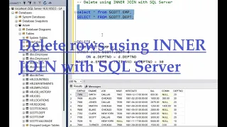 Delete using inner join with SQL Server