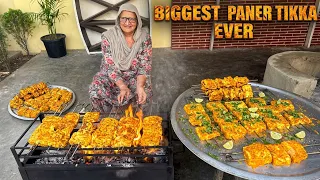 BIG PANEER TIKKA MAKING | Veg Village Food