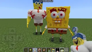 spongebob squarepants exe addon showcase in minecraft pe