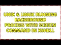Unix Linux Running background process with screen command in xshell 3 Solutions