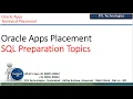 Oracle Apps Technical Placement SQL SQL Topics for Interview Clear Real Time Placement