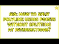 GIS How to split polyline using points WITHOUT splitting at intersections