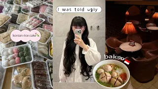 Korea vlog │ I was told ugly, Indonesian food, Korean rice cake, new hairstyle & summer drinks