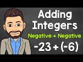 Adding Integers Adding Two Negative Integers Negative Negative Math with Mr J