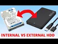 What is the difference between external and internal hard drives