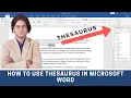 thesaurus in ms word thesaurus in word thesaurus synonyms