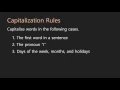 Grammar Lessons Capitalization