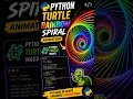 Python Turtle Rainbow Spiral Python Animation