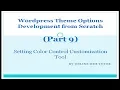 Wordpress Theme Options Development for beginner Part 9 Introduction of Wp Customize Color Control