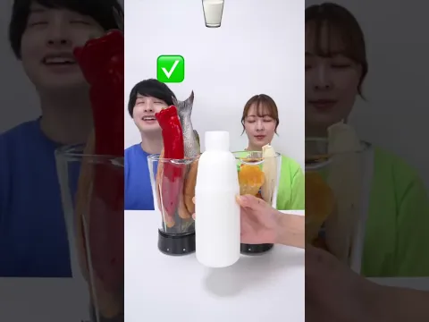 Mixing random foods into one glass… Pray for us! #challenge #food #shorts
