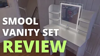 SMOOL Vanity Desk with Lighted Mirror Review Makeup Vanity Reviews Makeup Vanity Ideas