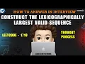 Construct the Lexicographically Largest Valid Sequence Detailed Leetcode 1718 codestorywithMIK