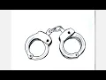 How to draw handcuffs easily tool of police Easy pencil drawing