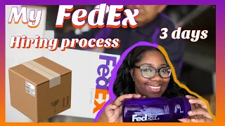 My FedEx hiring process FedEx package Handler