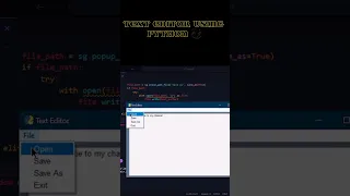 GUI TEXT EDITOR USING PYTHON