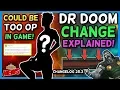Clarity on The Doctor Doom Changes This Champion Will Never Enter The Game Much More MCN