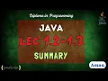 JAVA Week-1 1 2-1 3 Summary Aman