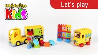 Lego DUPLO 10601, 10603 Lego Duplo Truck and Bus - Let's play - Lego Speed Build for Kids