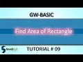 FIND AREA OF RECTANGLE GW Basic Tutorial 9