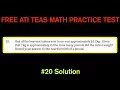 ATI TEAS MATH Number 20 Solution - FREE Math Practice Test