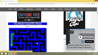 Simple Brain Game The Maze in JavaScript