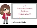 Introduction to Rational Expressions