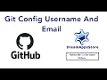 Git Config Username And Email Git Tutorial Hindi