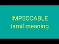IMPECCABLE tamil meaning