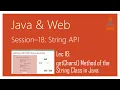 String API in Java getChars Method of the String Class in Java
