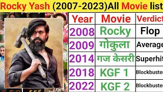 yash 2007 2023 movie list yash all movies in hindi dubbed yash all movie list hit and flop