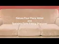 H Versalitex 4 pc Velvet Couch Cover