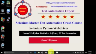 Lesson 15 Python Webdriver jQuery UI Spinner