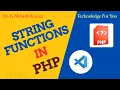 STRING FUNCTIONS IN PHP