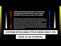How to create custom scrollbar style using only css HTML CSS Tutorial