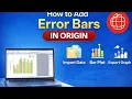 How to Add Error Bars in Origin Import Data Bar Plot Export Graph Step-by-Step