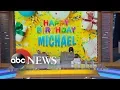 Sara Haines surprises Michael Strahan with an emotional birt ay tribute