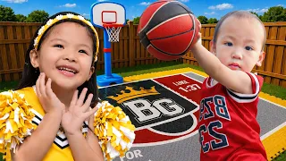 Baby Lakeisha & Lucas Plays Basketball For the First Time