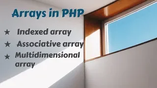 Array and Its Type in PHP Hindi Associative Array Indexed Array Multidimensional Array